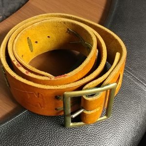 Vintage ASOS Cross-Stitched Leather Belt